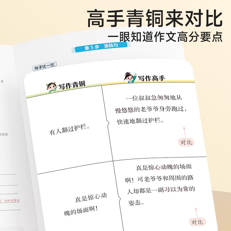 [一年级]五步写好同步作文 小学通用 [正版]五步写好同步作文一二三四五六年级老师小学版辅导训练国作文选精选好词好句好段