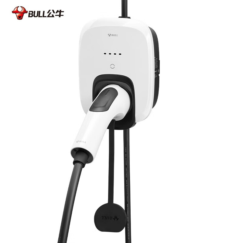 公牛(BULL)充电桩新能源汽车家用适用特斯拉比亚迪蔚来小鹏等 3.5KW充电桩-生椰白(插头款)D3-B16AE