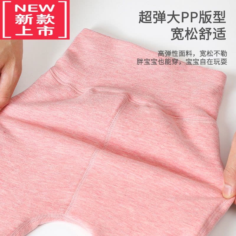 可莉允婴儿裤子加绒儿童保暖裤宝宝高腰秋冬打底裤德绒棉裤大屁屁护肚裤图片