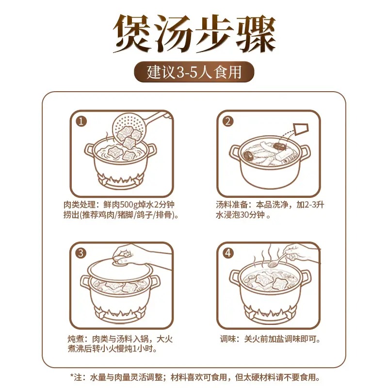 邻家饭香 鲍鱼仔花菇玉竹汤料 85g/袋_高清大图