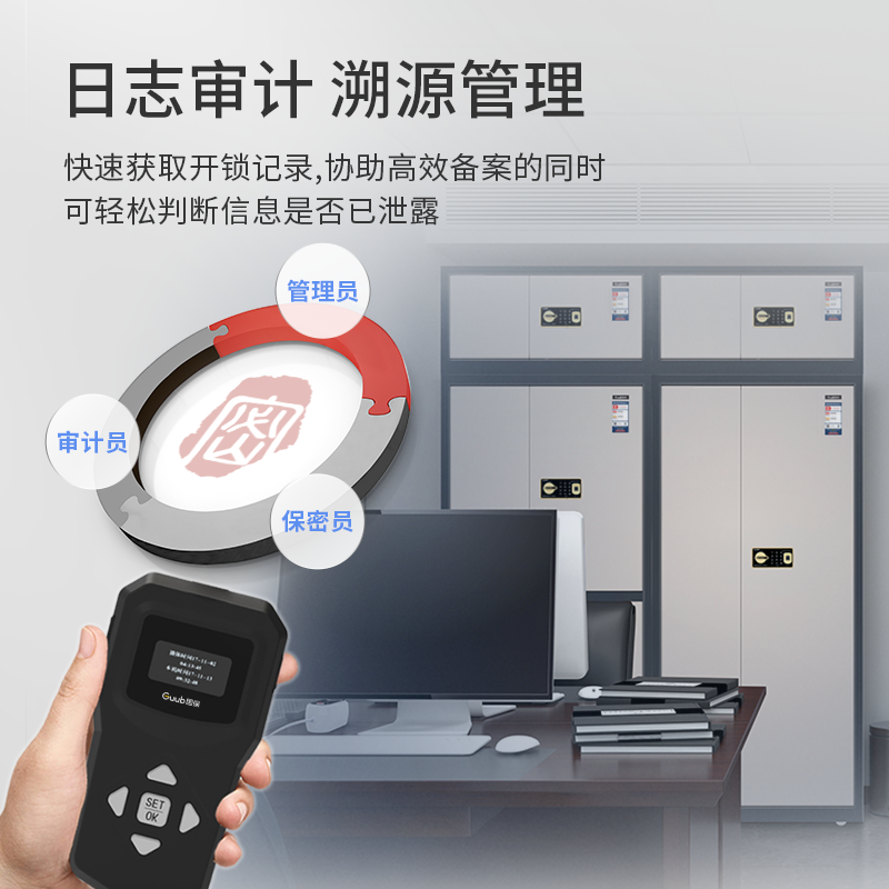 国保(Guub)保密柜Z168-V3办公文件柜国家认证指纹密码文档柜加厚员工柜V3