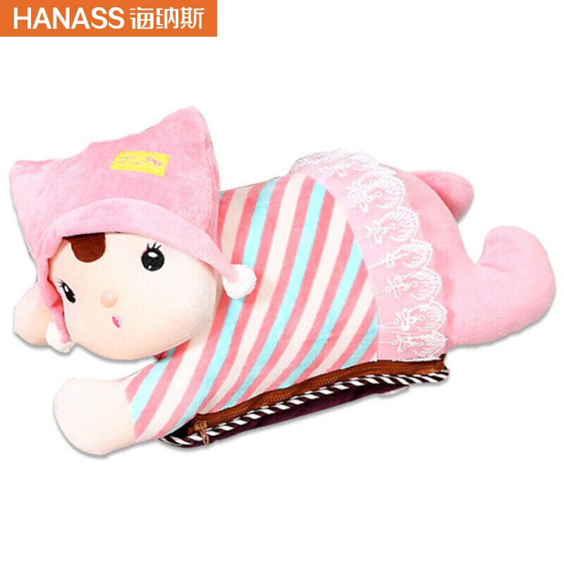 海纳斯(HANASS)暖手器JS-4充电加热电热水袋卡通公仔毛绒抱枕暖宝宝暖腿暖肩膀敷肚子暖手宝便携式学生高清大图