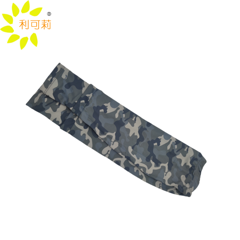 利可莉冰丝户外迷彩防晒冰袖 浅灰色 A132/双高清大图