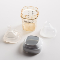 hegen原装进口婴儿宝宝智能奶嘴宽口径超软硅胶仿真母乳幼儿6-10个月三阶段奶嘴两个装