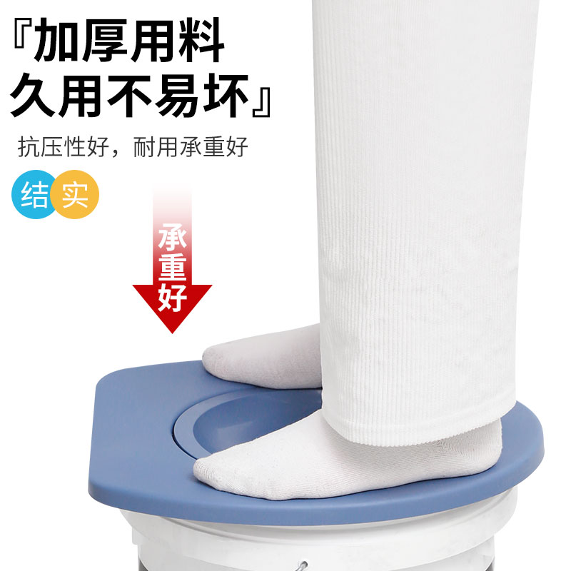 卫生间马桶盖板坐便老人坐便移动马桶水桶坐圈家用简易带盖水洗-马桶圈+盖子