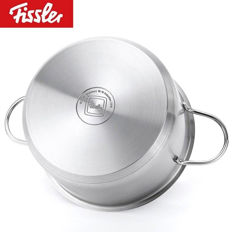 菲仕乐(Fissler) 和风系列20厘米双耳汤锅带玻璃盖EM0511120000-G银色