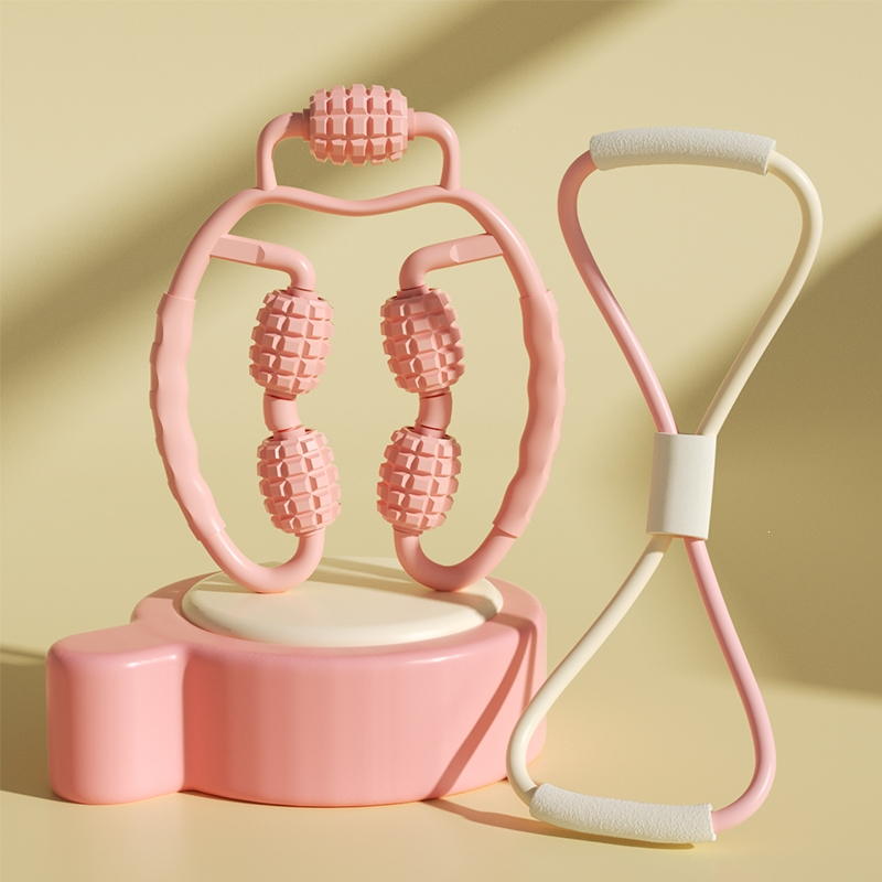 8字拉力器家用健身弹力带女练开肩拉伸器绳瑜伽器材视频