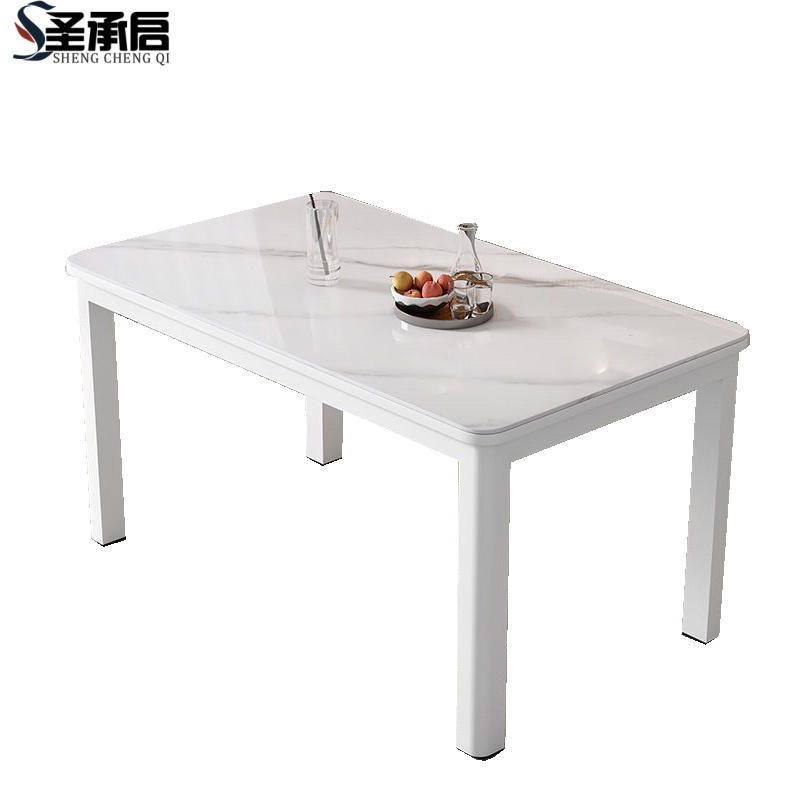 圣承启饭桌1.4米六椅张高清大图