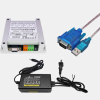 hizhg丨四路串口继电器模块;LH-04模块+12V电源+USB转串口线