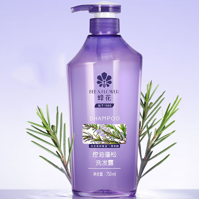 蜂花洗发水控油蓬松舒缓止痒柔顺飘逸舒爽涩洗发露750ml*2瓶高清大图