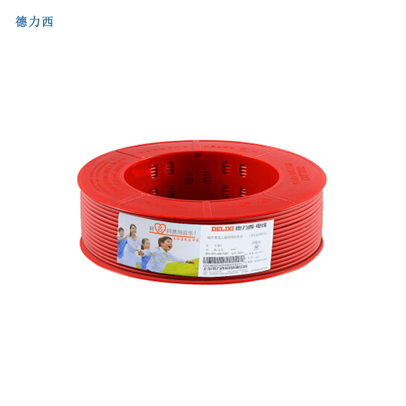 德力西 塑铜线 BV 6平方 100米/卷 （单位：卷）红色