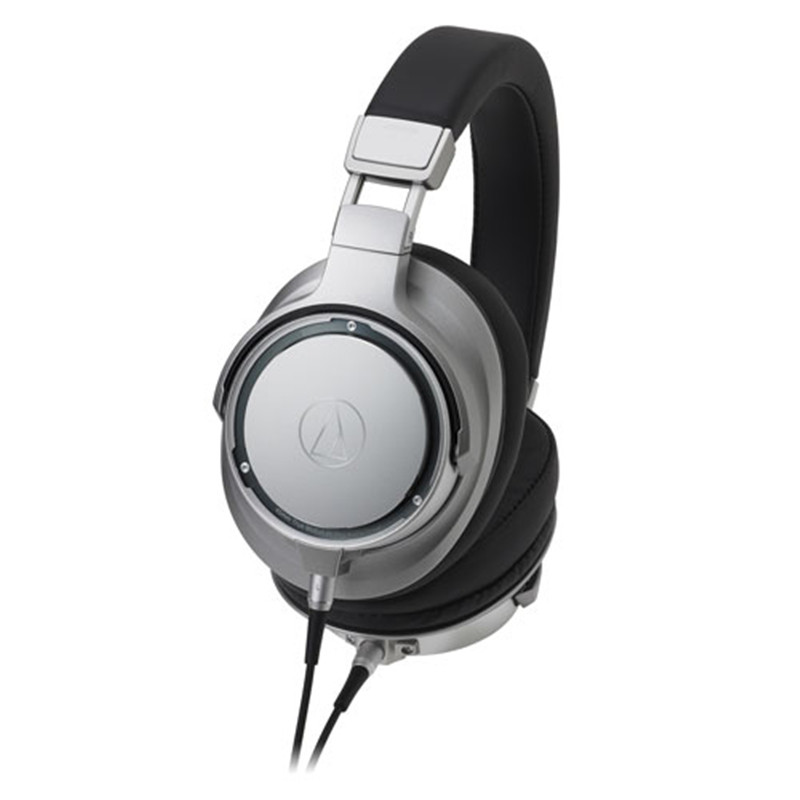 铁三角(audio-technica)ATH-SR9(银色) 便携式HIFI头戴耳机高清大图