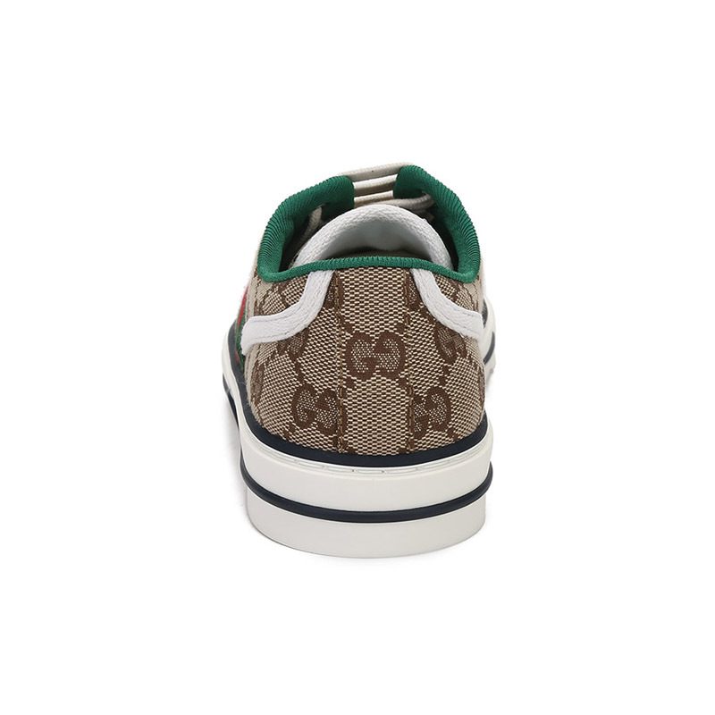 古驰gucci女士tennis1977系列织物系带休闲运动鞋板鞋帆布鞋606110h