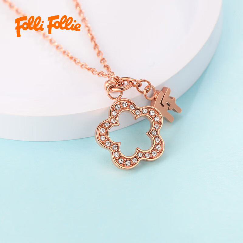 FOLLI FOLLIE 镂空桃花时尚项链(3N2T043RC)高清大图