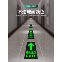 易企采 安全出口指示牌夜光墙贴楼道标识牌消防楼梯通道标示标志应急紧急疏散警示贴免接电左右箭头贴纸自发光提示牌
