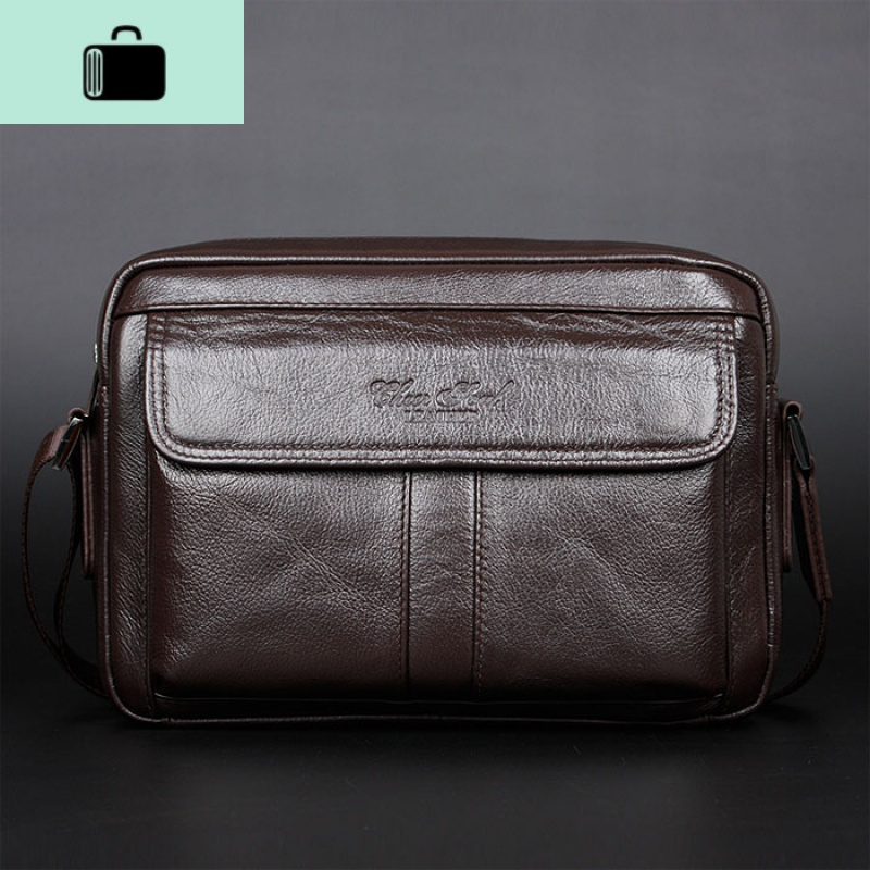 韩版皮男包新款单肩包男式斜挎包休闲背包男士商务皮包公文小包new