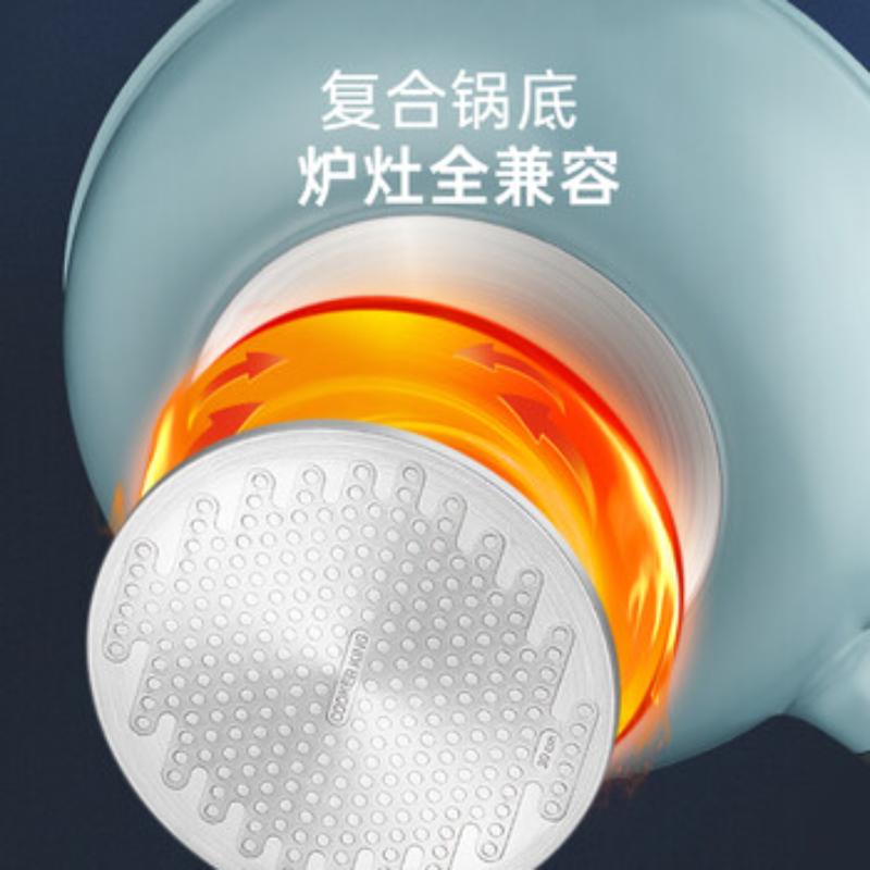 炊大皇炒锅不粘锅易洁女士轻量平底煎炒锅30cm磁炉通用CKNC6430BF高清大图