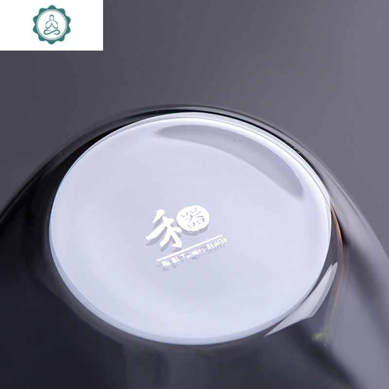 台湾禾器公道杯玻璃彩把纯手工公杯加厚茶海分茶滤茶器