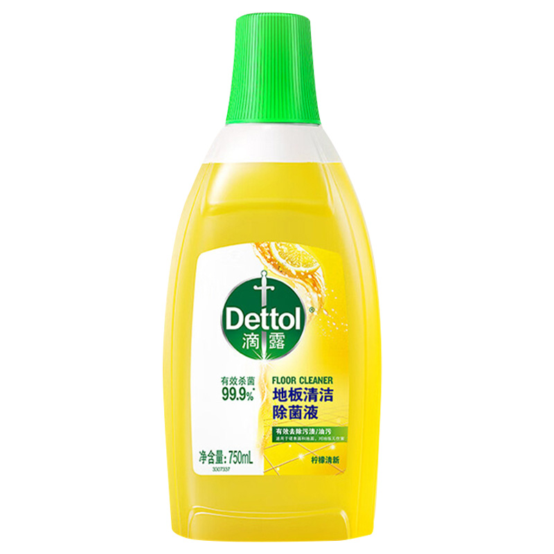 滴露除菌液地板清洁剂拖地去污垢杀菌去味柠檬750ml*1瓶