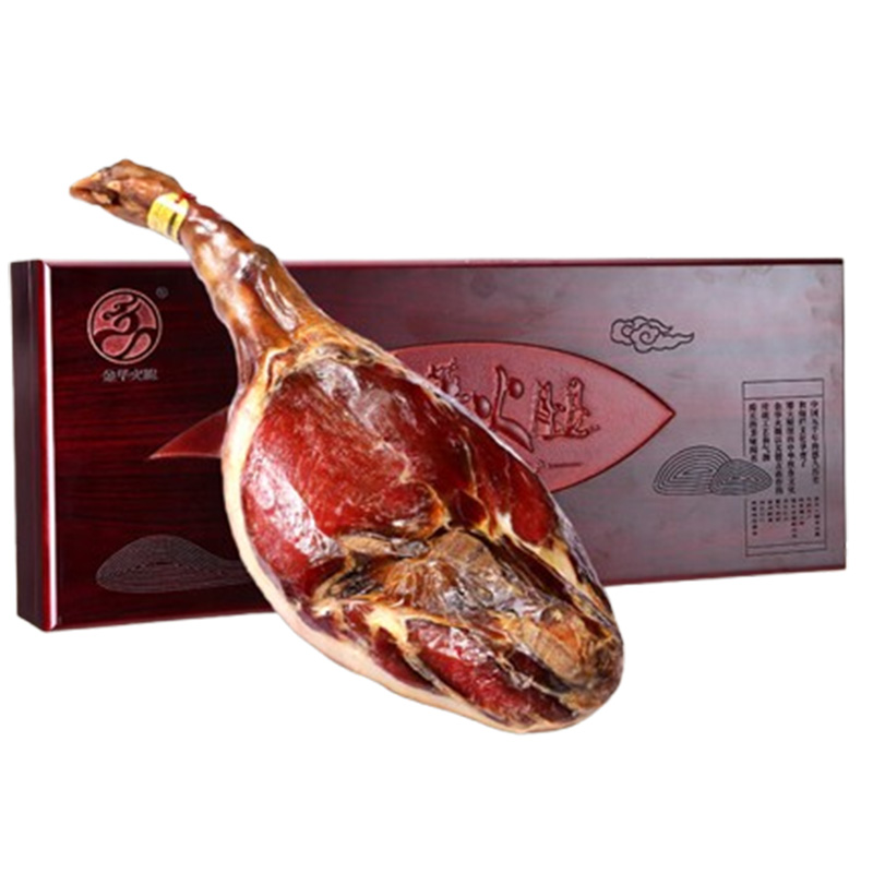 金华火腿两头乌整腿木盒脂香绵柔咸鲜不腻木盒典藏约3kg