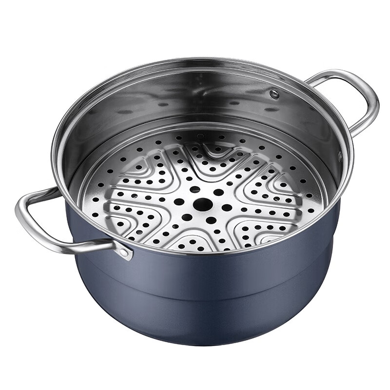 德世朗 DFS-Z870C 致尚不锈钢两层多用蒸锅 加厚锅身耐磨耐用 28cm高清大图