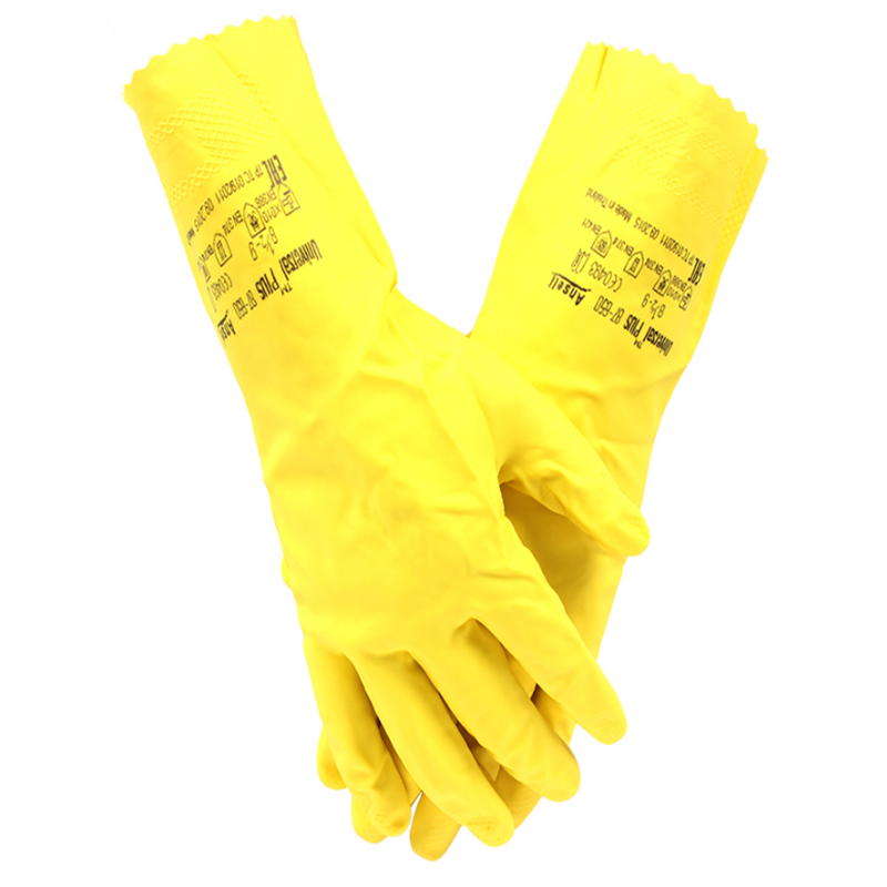 ANSELL/安思尔 高级黄色天然橡胶手套 87-650 S-L (单位:副)