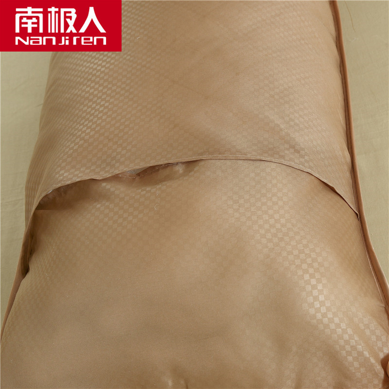 南极人(NanJiren)家纺 夏季清爽凉席/凉枕长枕套单只 床上用品牡丹花/罗马格图案冰丝席枕头套仿藤席枕芯套枕席一只