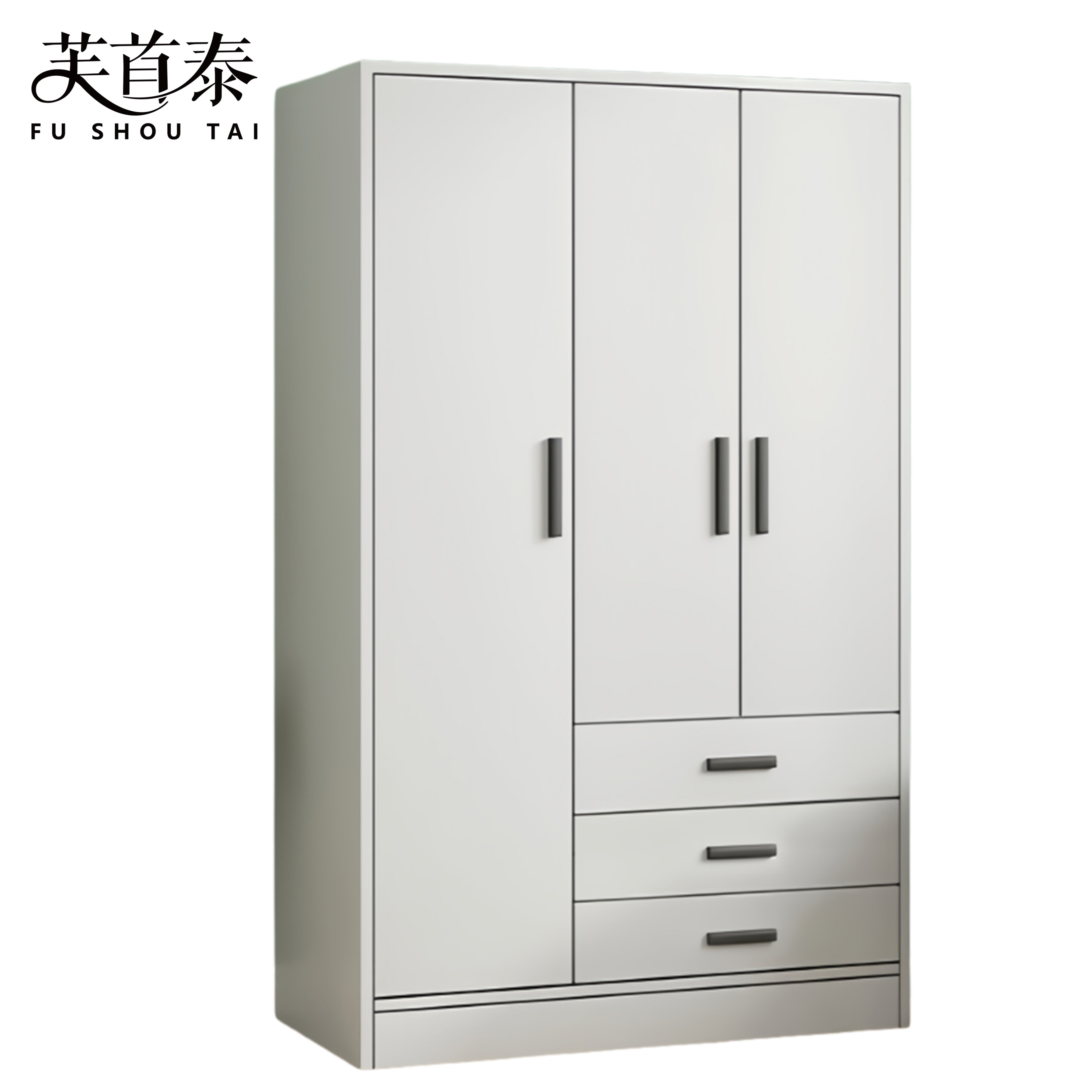 芙首泰三门三抽衣柜1000*450*1800mm个高清大图