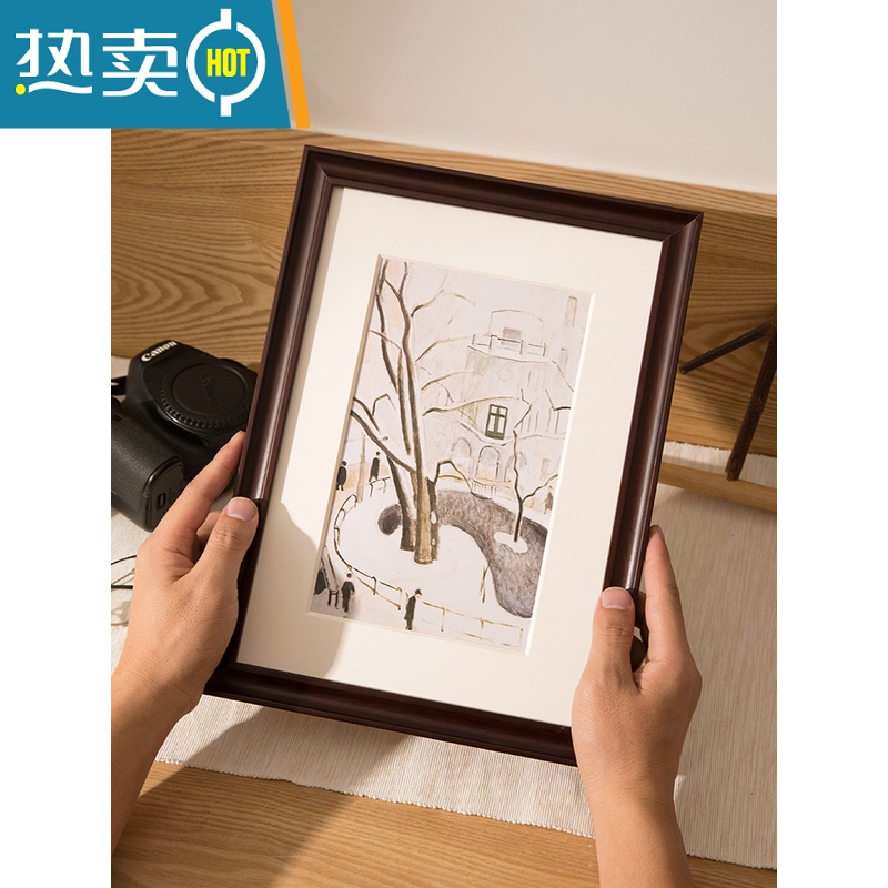 敬平实木大相框装裱画框定制任意尺寸挂墙16寸24寸284K拼图框外框素描 白木色 4k[38*53cm]挂墙高清大图