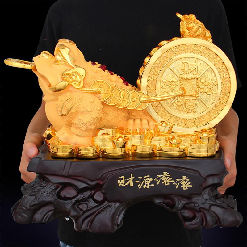 美帮汇金蟾摆件大号财源滚滚三足金蝉家居装饰店铺开张开业送礼高清大图