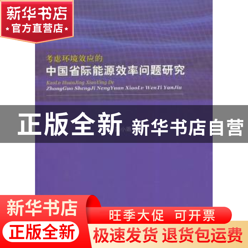 正版 考虑环境效应的中国省际能源效率问题研究 屈小娥著 经济科高清大图