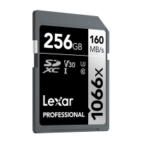 雷克沙(Lexar)256GB SD卡1066X高速U3 V30读160MB/s写120MB/s单反微单相机内存卡存储卡