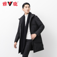yaloo/雅鹿羽绒服男 中长款2018冬季韩版加厚修身鸭绒连帽外套潮百搭