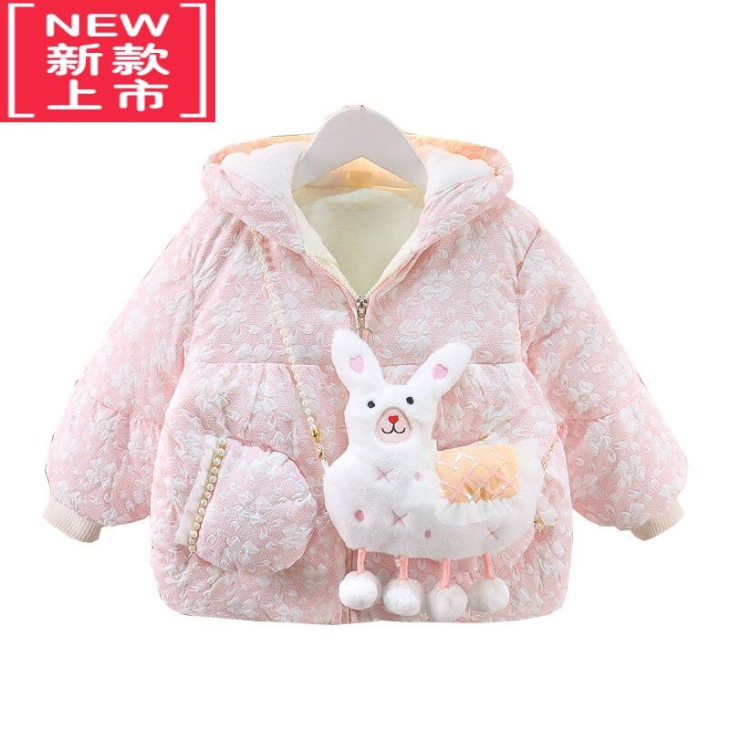 可莉允女童冬季加绒加厚羽绒棉衣小女孩棉袄婴儿保暖棉服女宝宝冬装外套图片