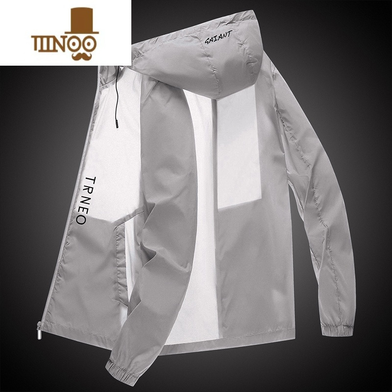 yanxu冰丝防晒衣男士夏季新款潮流休闲夹克外套轻薄防晒服户外皮肤