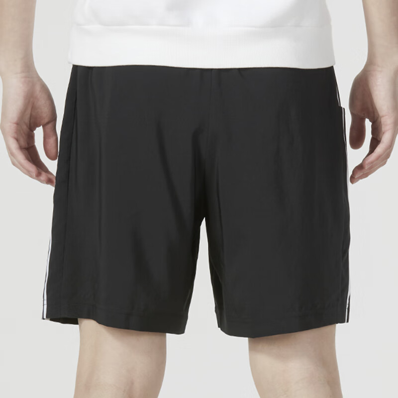 阿迪达斯 (adidas)短裤男士2023夏季运动裤快干篮球训练舒适透气休闲裤冰丝裤五分裤 IC1484 黑色