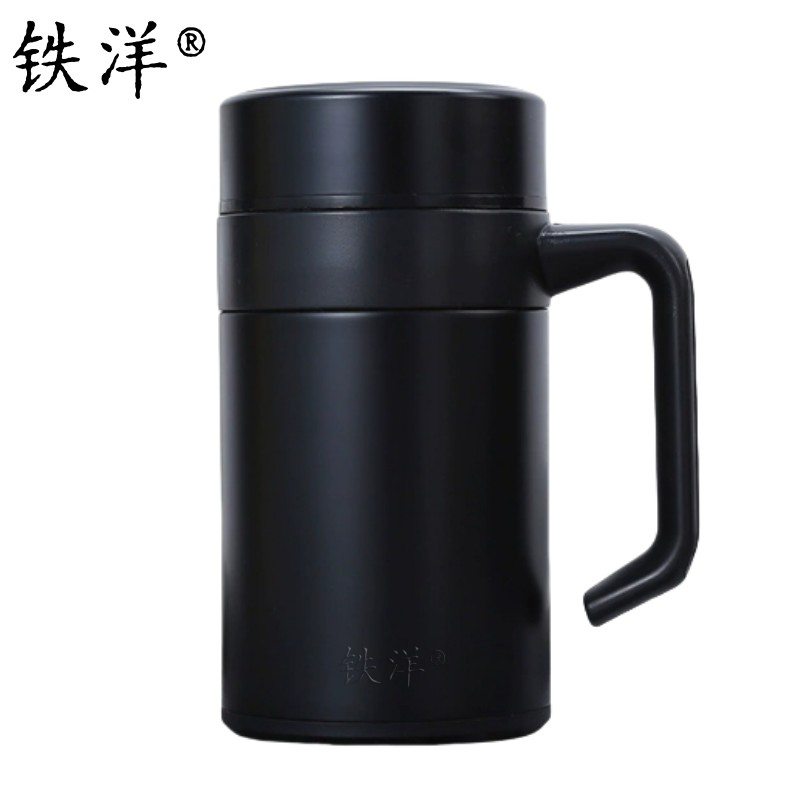 铁洋 手柄不锈钢保温杯 450ML 个高清大图