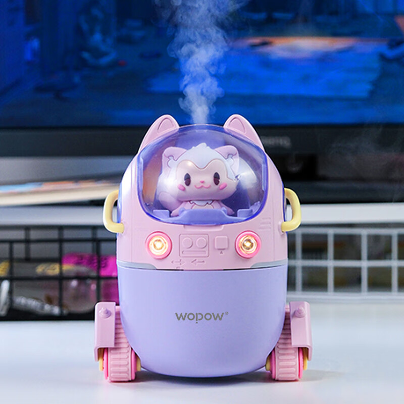 沃品(WOPOW)加湿器大雾量桌面卧室办公室容量大卡通造型小巧便携HM12高清大图