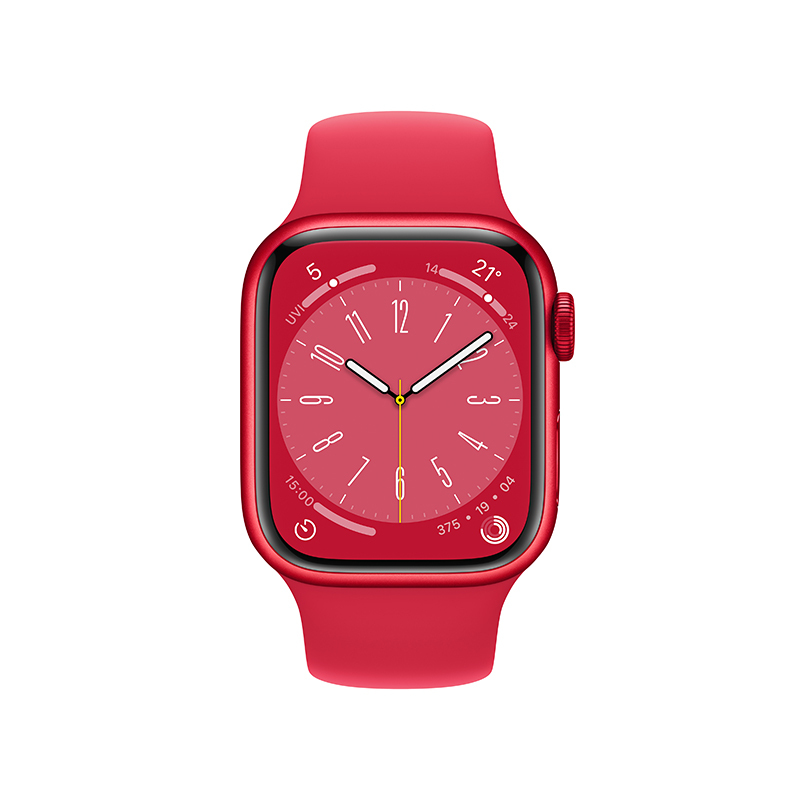 Apple Watch Series 8 智能手表 (GPS+蜂窝版) 45mm 红色铝金属表壳 运动型表带