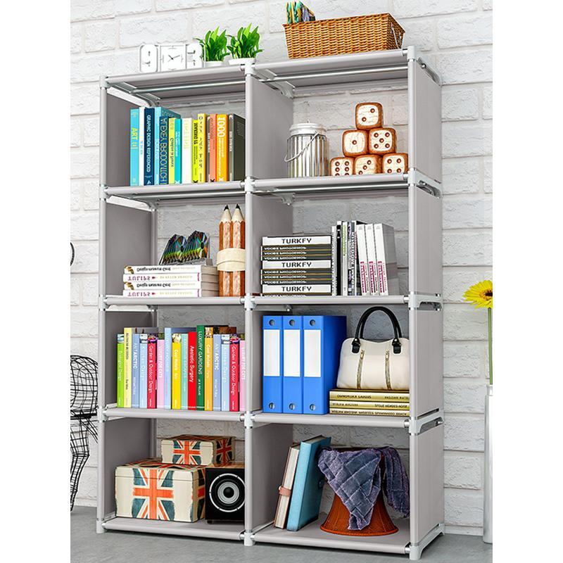 小书架收纳架简约现代双排5层组合-幸运樱桃[85*26*125]>800_800手机