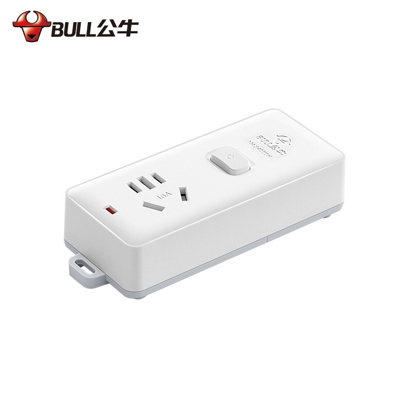 公牛(bull)GN-104DWC无线袋装延长线插座 1位总控无线大功率16A空调伴侣插座/拖线板 5个起订高清大图