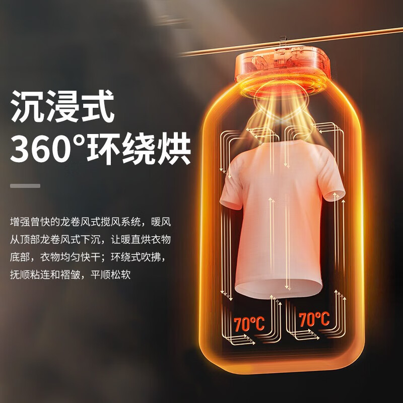艾美特(AIRMATE)烘干机家用烘衣服10KG承重600W功率 小型小魔盒干衣机便携风干机折叠烘衣机HG06-M9高清大图