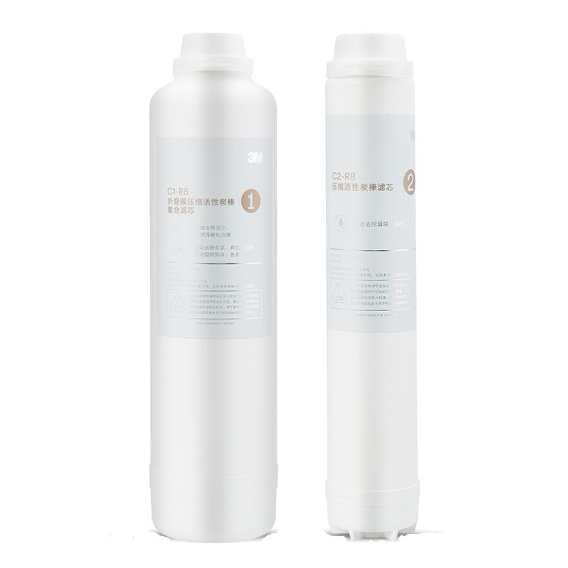 美国3M(3M)厨下式净水器R8-39G 前2节 原装替换滤芯 C1+C2压缩活性炭棒滤复合滤芯高清大图