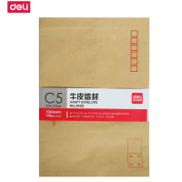得力(deli)3426牛皮纸信封7号简约信封纸邮局信封增值税专用发票信封10个/包5包装