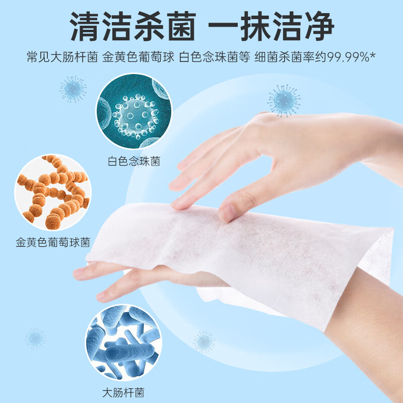 秝客(lefeke)75%酒精湿巾消毒杀菌湿巾 一次性清洁卫生湿巾纸 50抽*10包装高清大图
