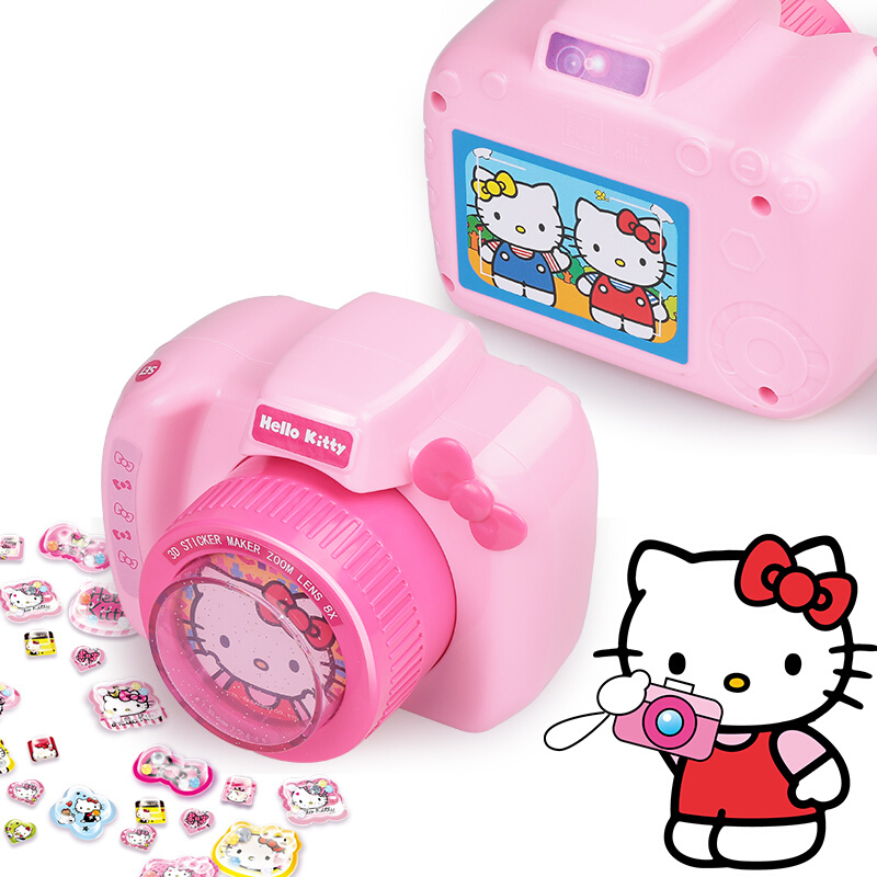 凯蒂猫照相机贴纸机3d立体网红贴纸机hellokitty手工diy女孩玩具