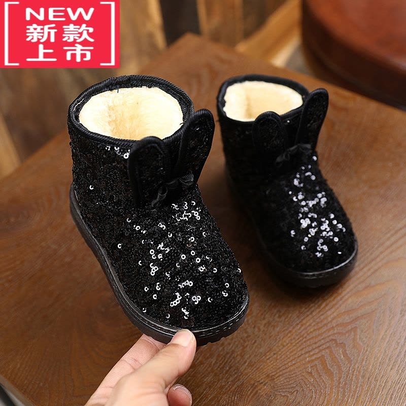 可莉允新款冬季儿童雪地靴一体女童雪地棉加厚防水男童棉靴宝宝冬鞋图片