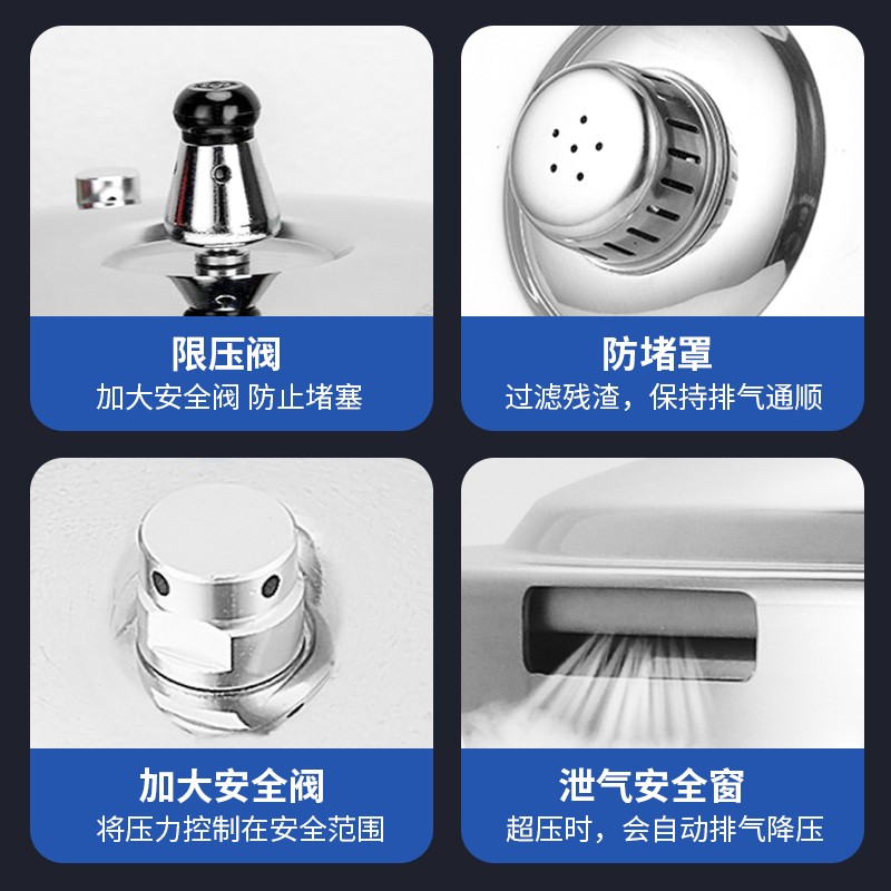 赫巴兹高压锅家用燃气电磁炉通用小迷你304不锈钢大压力锅4-6防爆高清大图