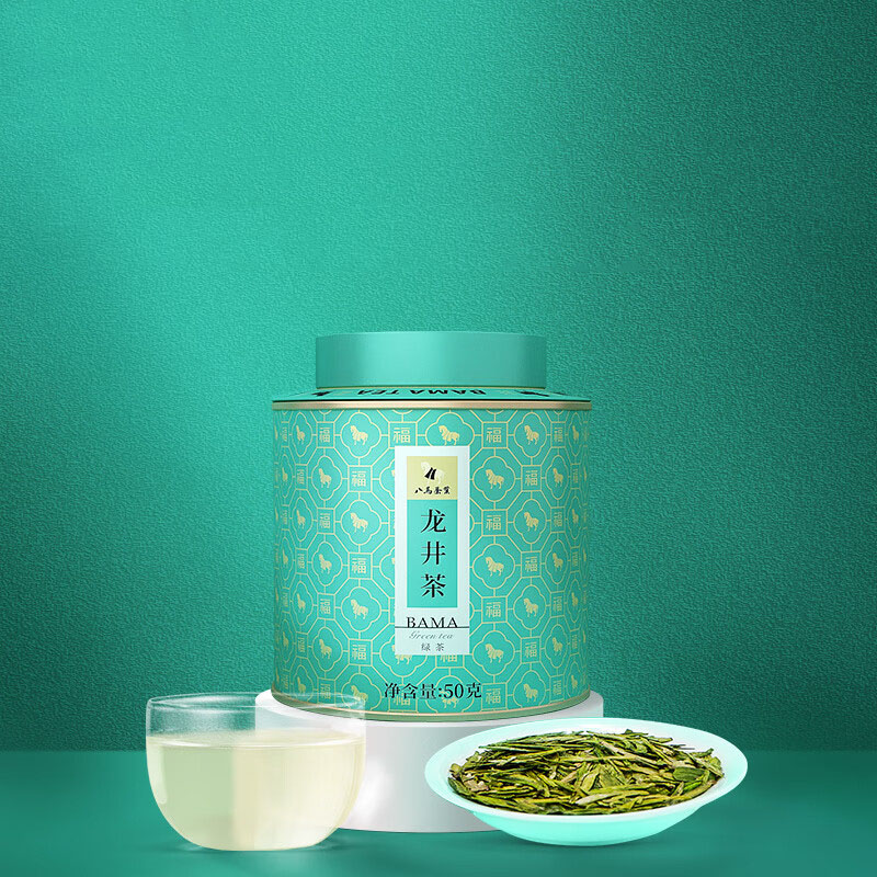 八马茶业(BAMA TEA) 2024年百福龙井茶特级50g BE132高清大图