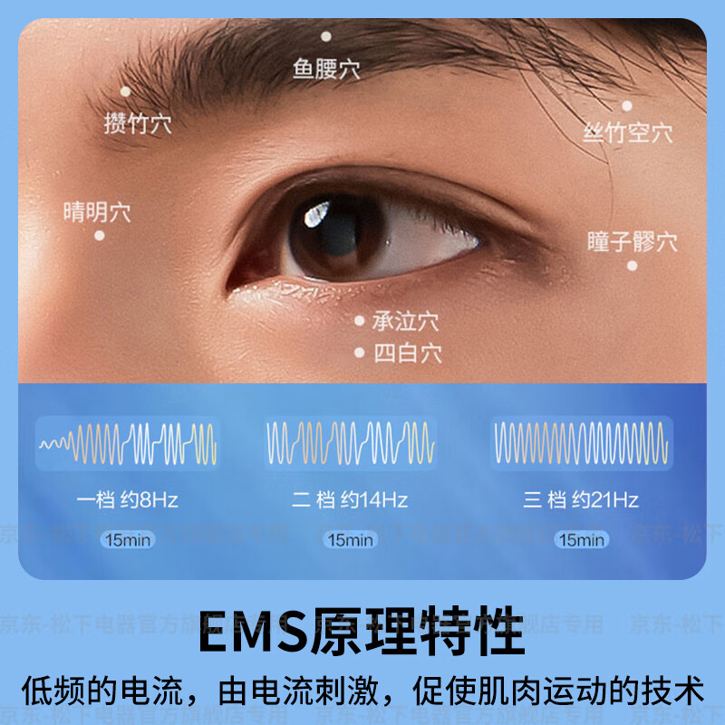 松下(Panasonic)眼部按摩仪 [EMS按摩技术+恒温热敷]EW-RAD11W492高清大图